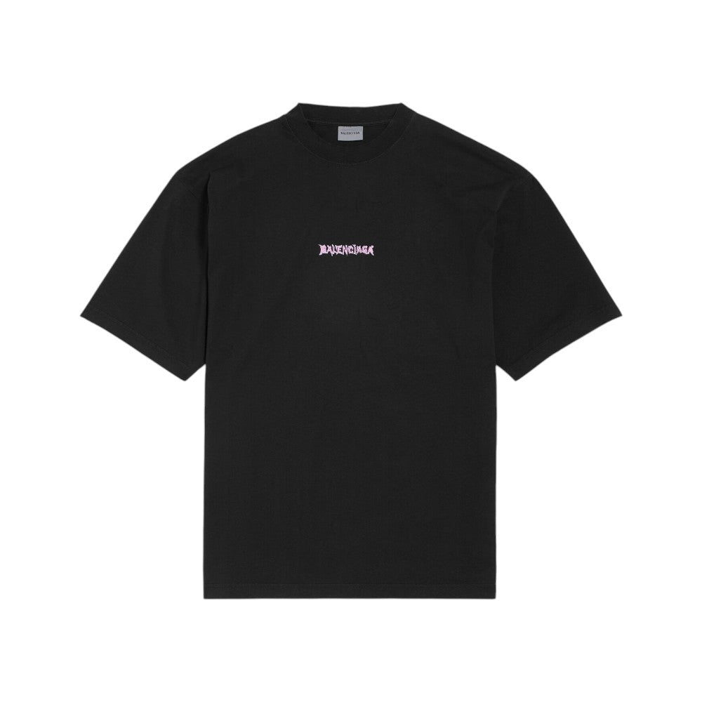 발렌시아가 DIY 백 미디엄 핏 티셔츠 블랙 ⚡국내배송📦
