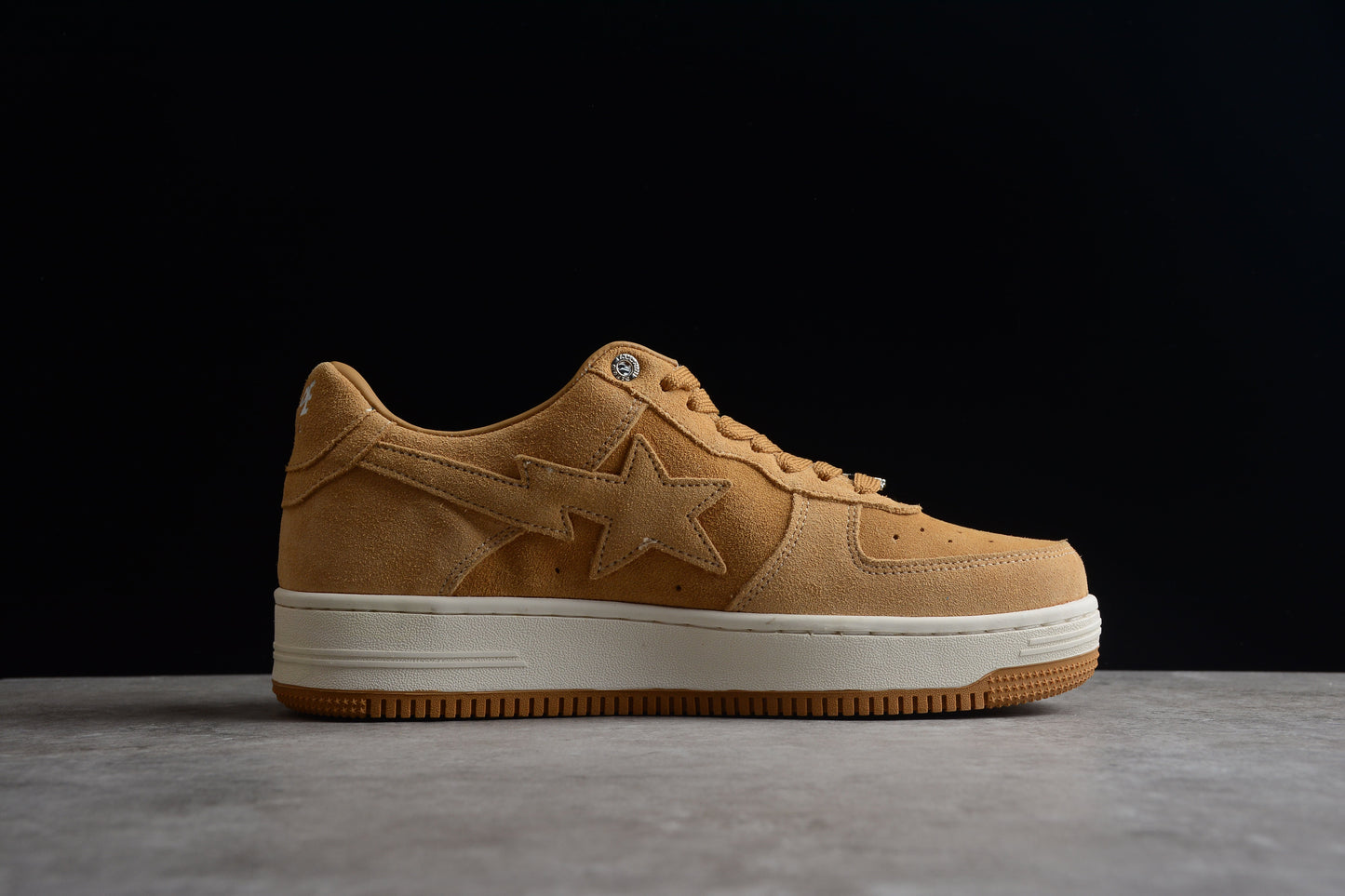 BAPE STA Low-Top Tan Suede Sneakers