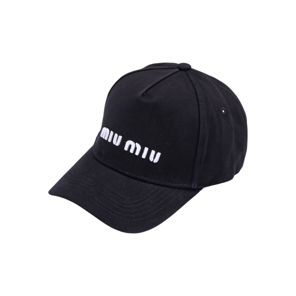 미우미우 드릴 베이스볼 캡 블랙 ⚡국내배송📦