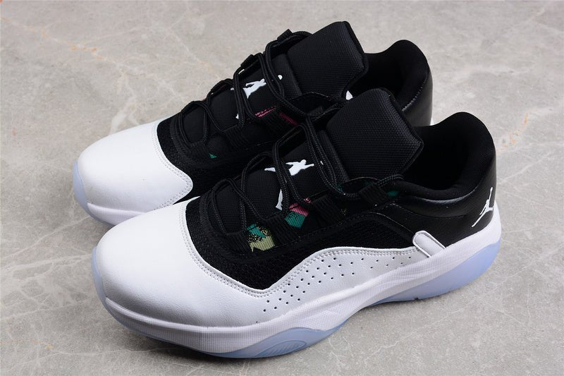 AIR JORDAN 11 CMFT LOW WHITE/BLACK/GHOST GREEN/METALLIC SILVER