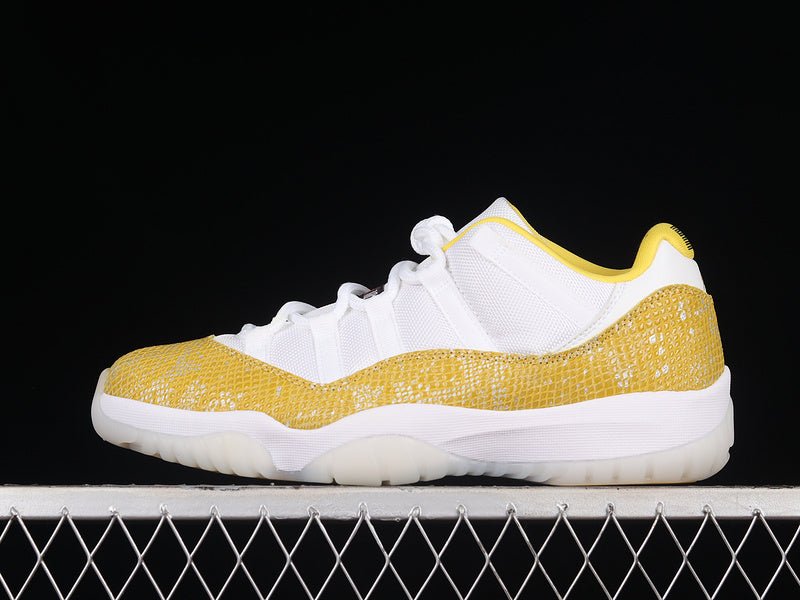 AIR JORDAN 11 LOW YELLOW SNAKESKIN WHITE