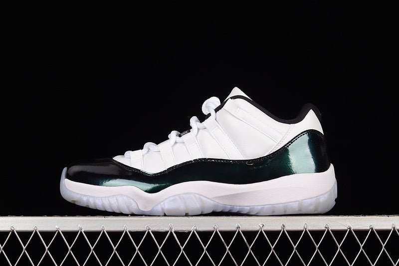 AIR JORDAN 11 RETRO LOW EMERALD WHITE/EMERALD RISE-BLACK