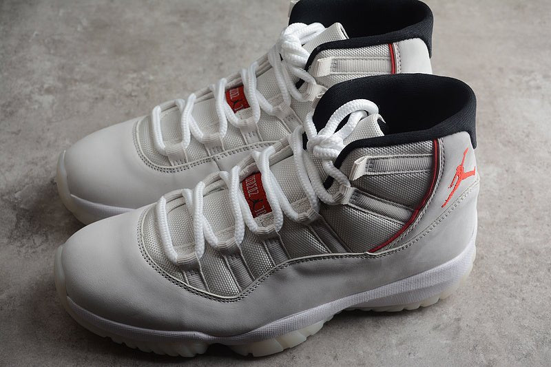 AIR JORDAN 11 RETRO PLATINUM TINT/SAIL-UNIVERSITY RED