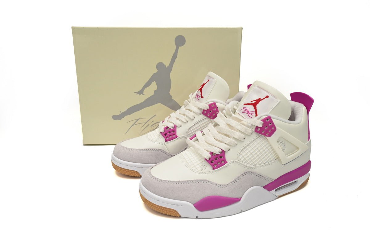 Air Jordan 4 White Purple Grey