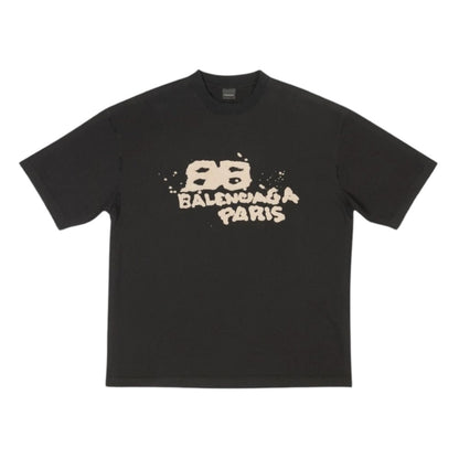발렌시아가 핸드 드로운 BB 아이콘 티셔츠(2color)