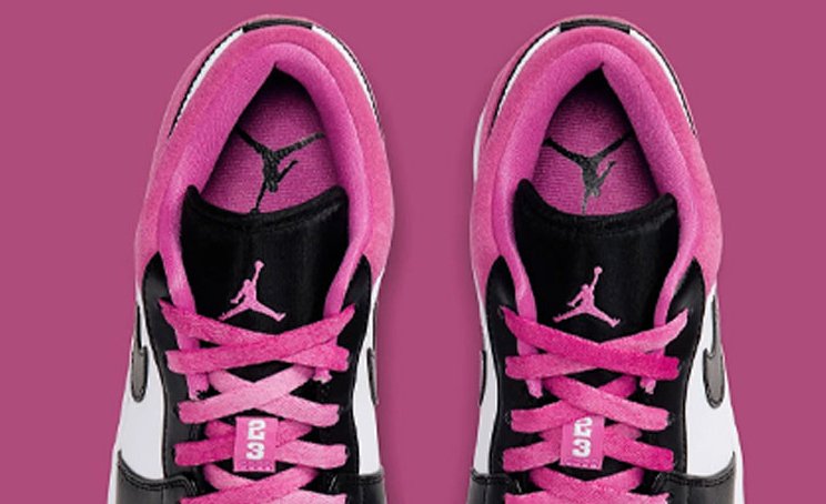 JORDAN 1 LOW x BLACK ACTIVE FUCHSIA