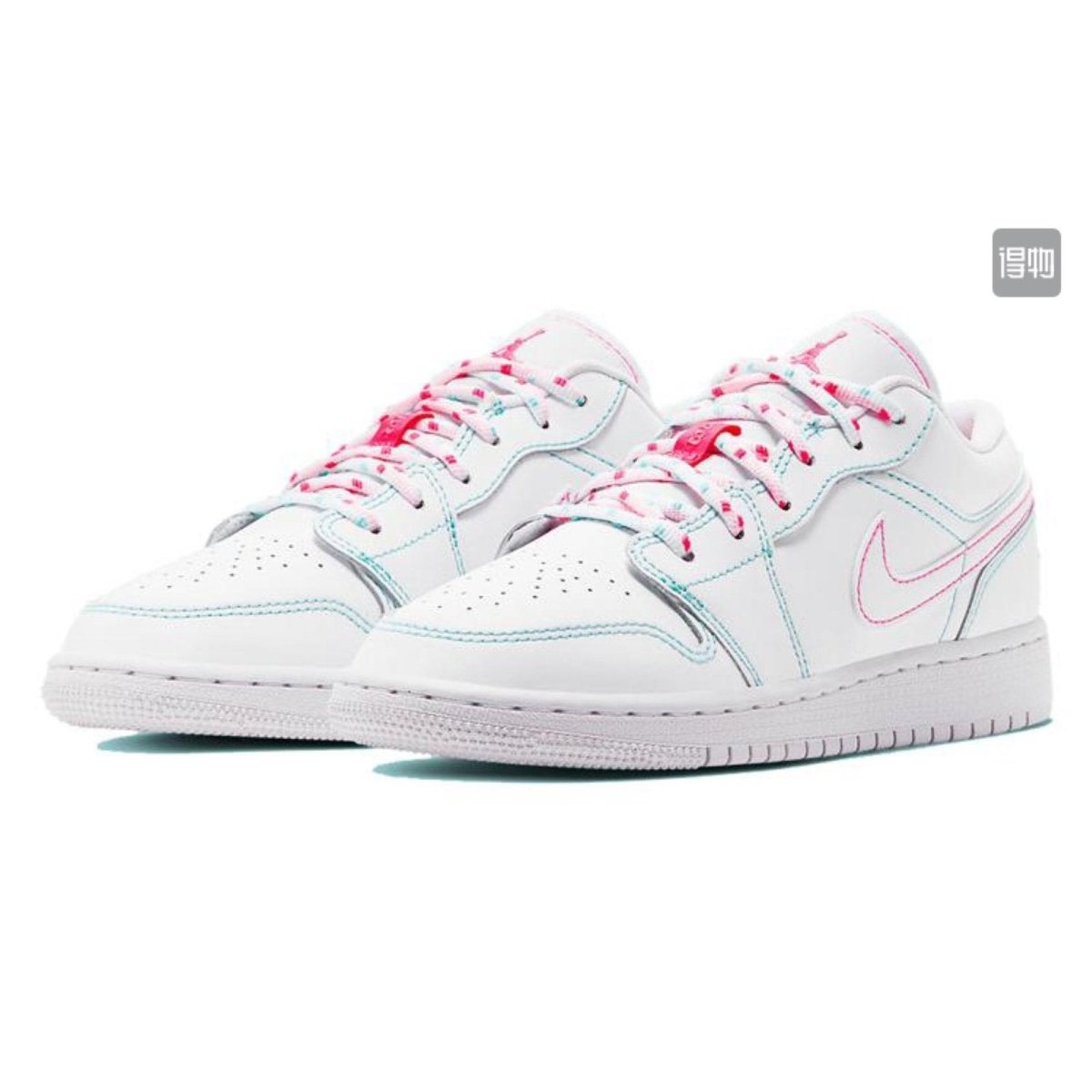 JORDAN 1 LOW x WHITE GREEN PINK