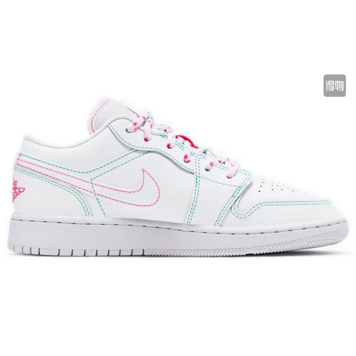 JORDAN 1 LOW x WHITE GREEN PINK