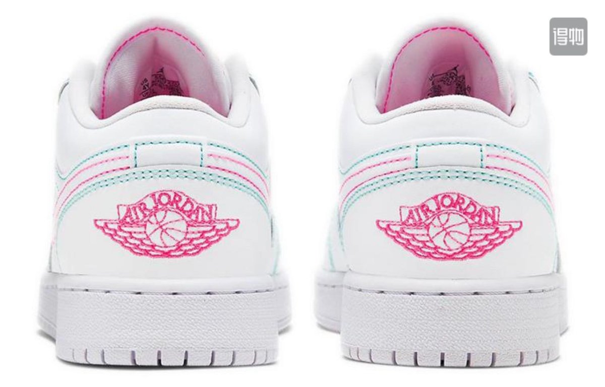 JORDAN 1 LOW x WHITE GREEN PINK