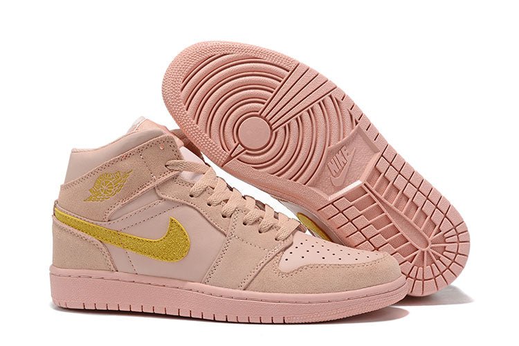 JORDAN 1 MID x CORAL GOLD