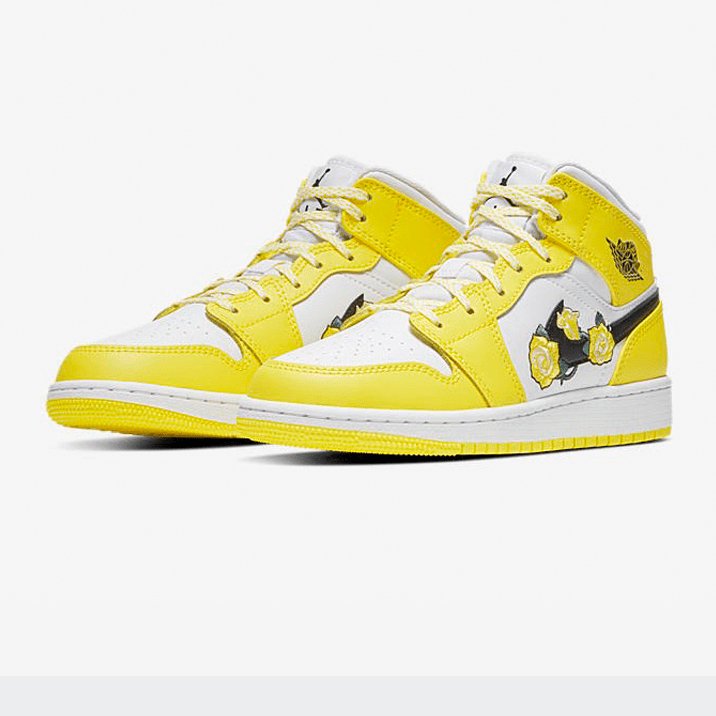 JORDAN 1 MID x DYNAMIC YELLOW FLORAL