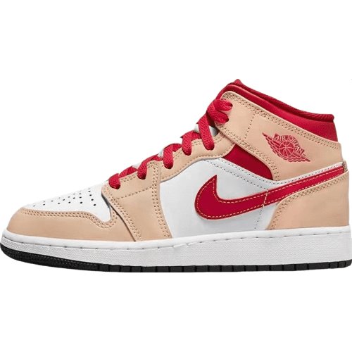 JORDAN 1 MID x LIGHT CURRY CARDINAL