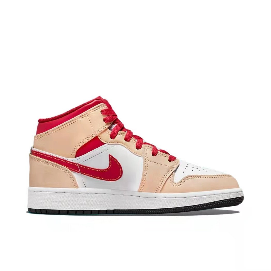 JORDAN 1 MID x LIGHT CURRY CARDINAL