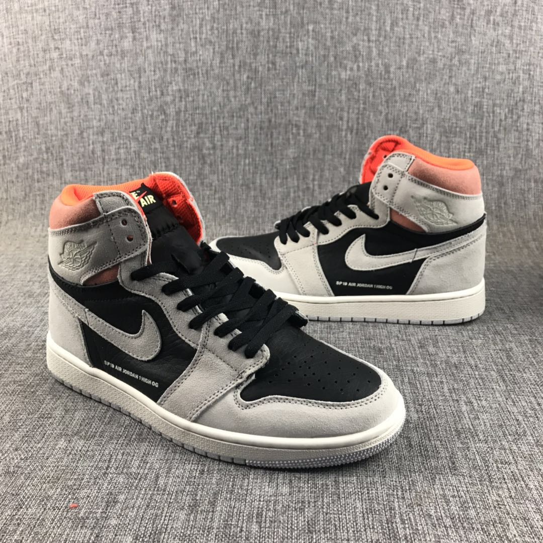 JORDAN 1 RETRO HIGH x NEUTRAL GREY HYPER CRIMSON