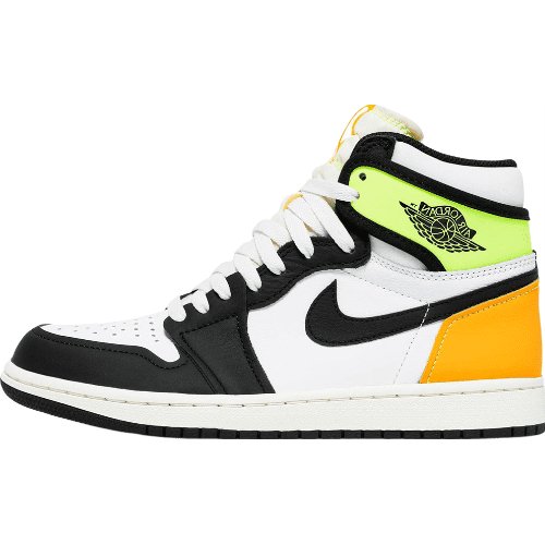 JORDAN 1 RETRO HIGH x WHITE BLACK VOLT UNIVERSITY GOLD