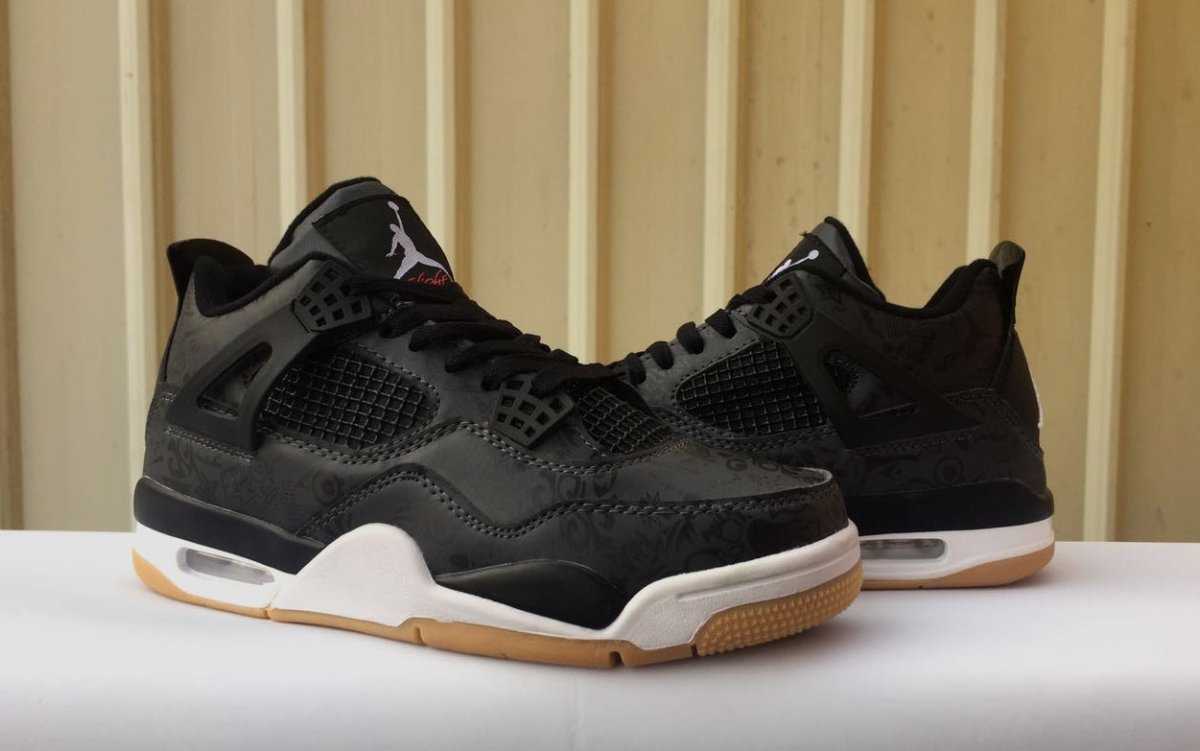 JORDAN 4 x LASER BLACK GUM