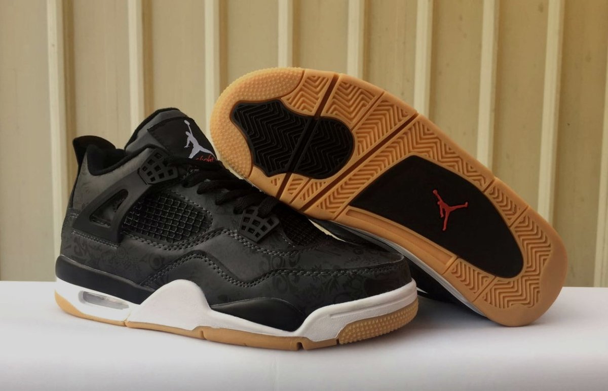 JORDAN 4 x LASER BLACK GUM